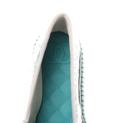 Chanel PVC Tweed CC Espadrilles 37 Green Multicolor 6 of 9