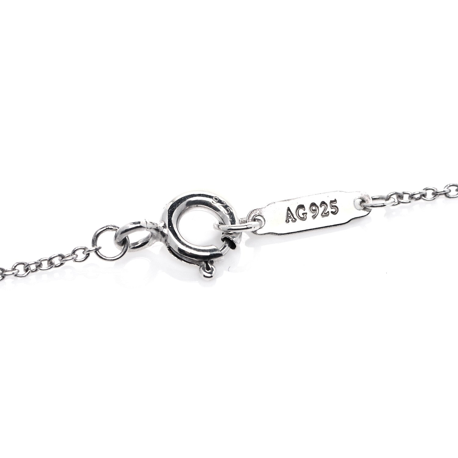 Tiffany Sterling Silver Letter H Disc Pendant Necklace 3 of 4