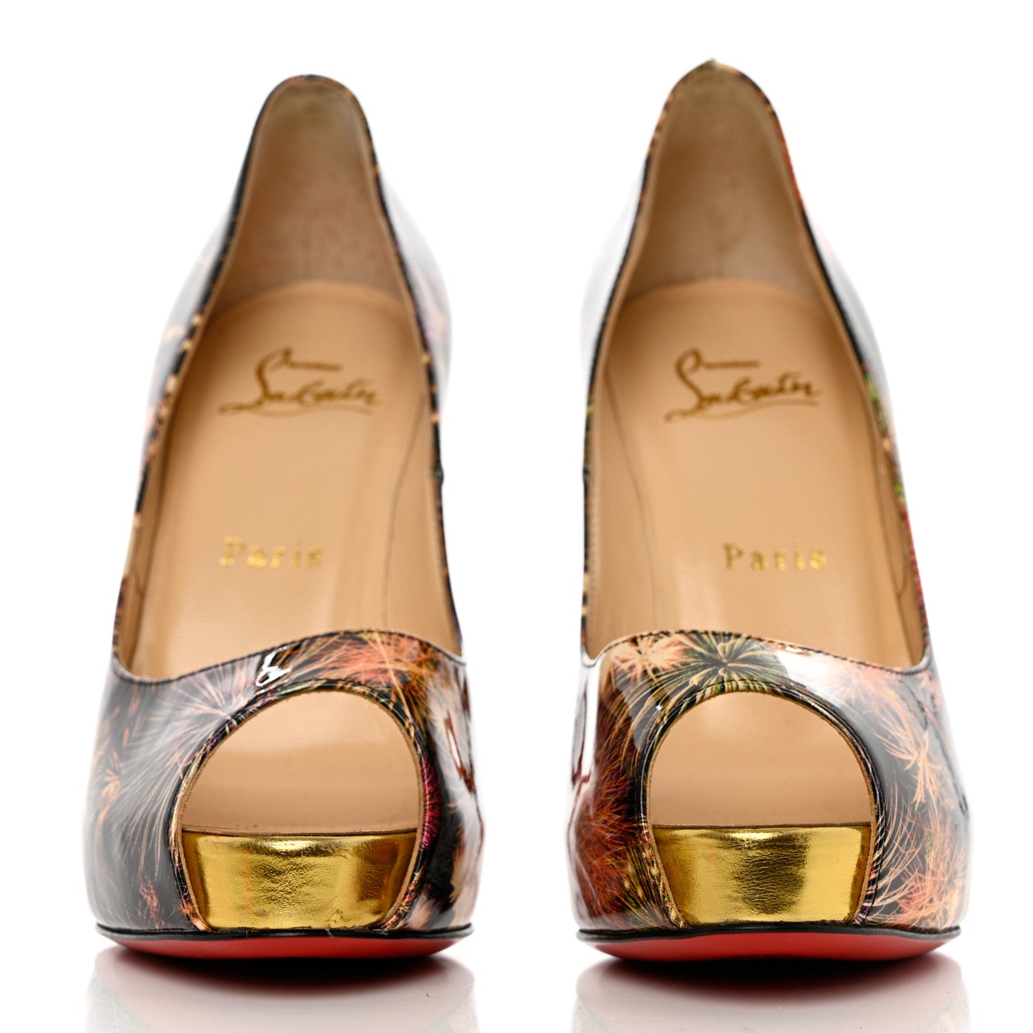 Christian Louboutin Patent Fireworks New Very Prive 120 Pumps 36
