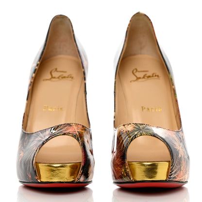 Christian Louboutin Patent Fireworks New Very Prive 120 Pumps 36 Multicolor 2 of 8