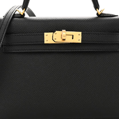 Hermes Epsom Mini Kelly Sellier 20 Black 5 of 13