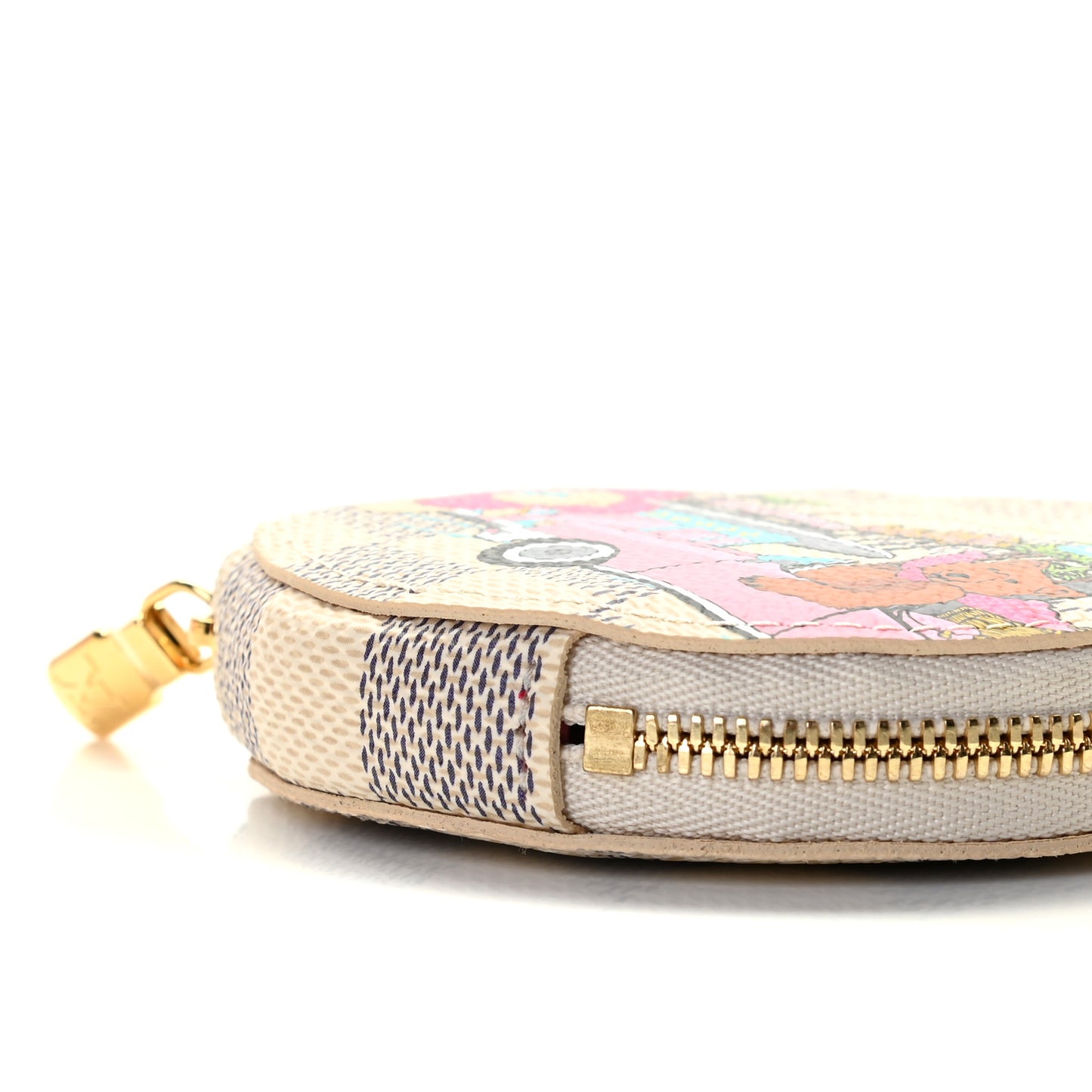 Damier Azur 2021 Christmas Animation Hollywood Bag Charm Fuchsia