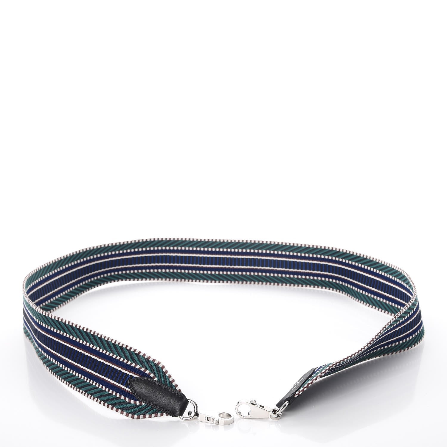 Hermes Toile Swift 50mm Sangle Cavale Shoulder Strap Malachite Bleu Electrique Black 3 of 7
