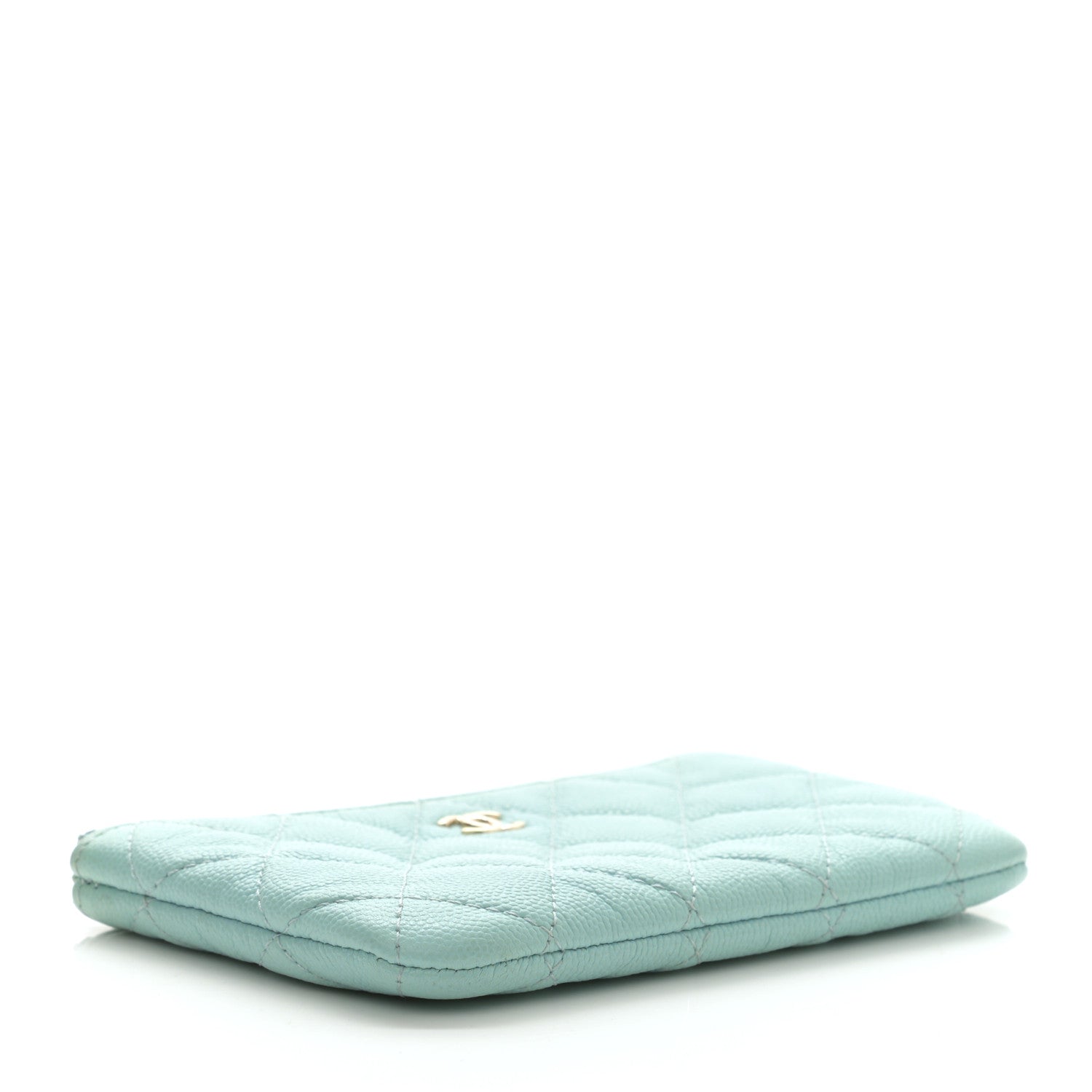 Chanel Caviar Quilted Small Cosmetic Case Light Blue 4 of 13