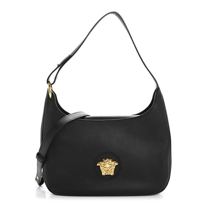 Versace Calfskin La Medusa Medium Hobo Black 1 of 10