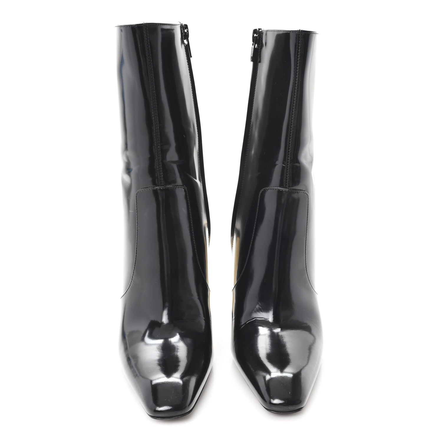 Saint Laurent Vitello Marilyn Auteuil 105 Ankle Zip Boots 40 Black 3 of 9