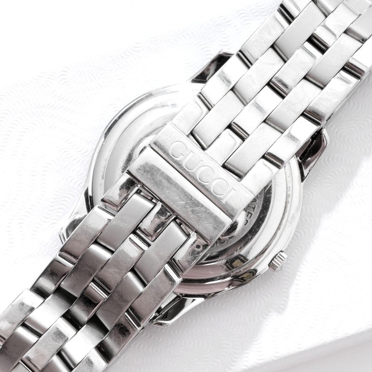 Stainless Steel Diamond 35mm 5500M Quartz Watch Black