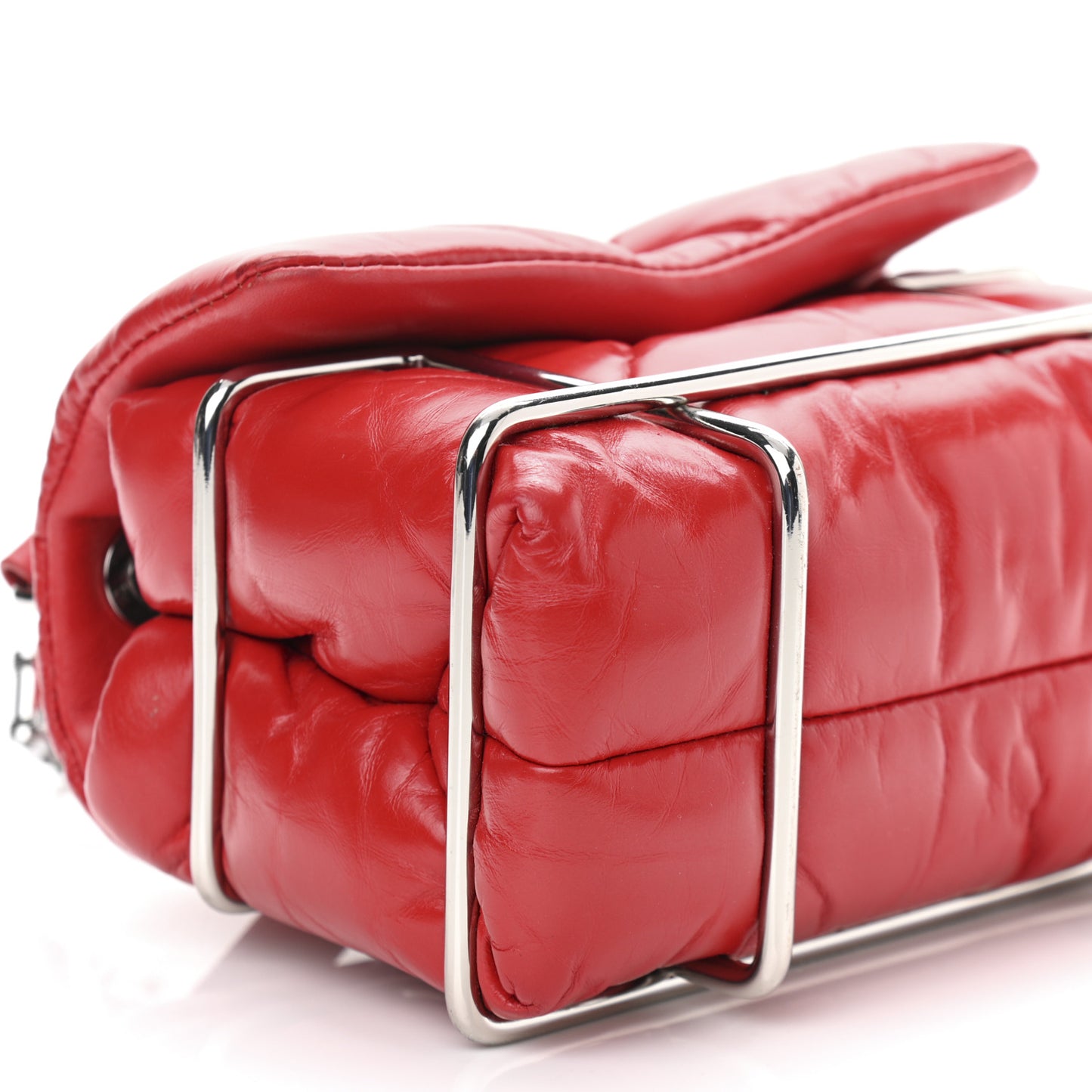 Calfskin Quilted Halo Xbody Bag Red