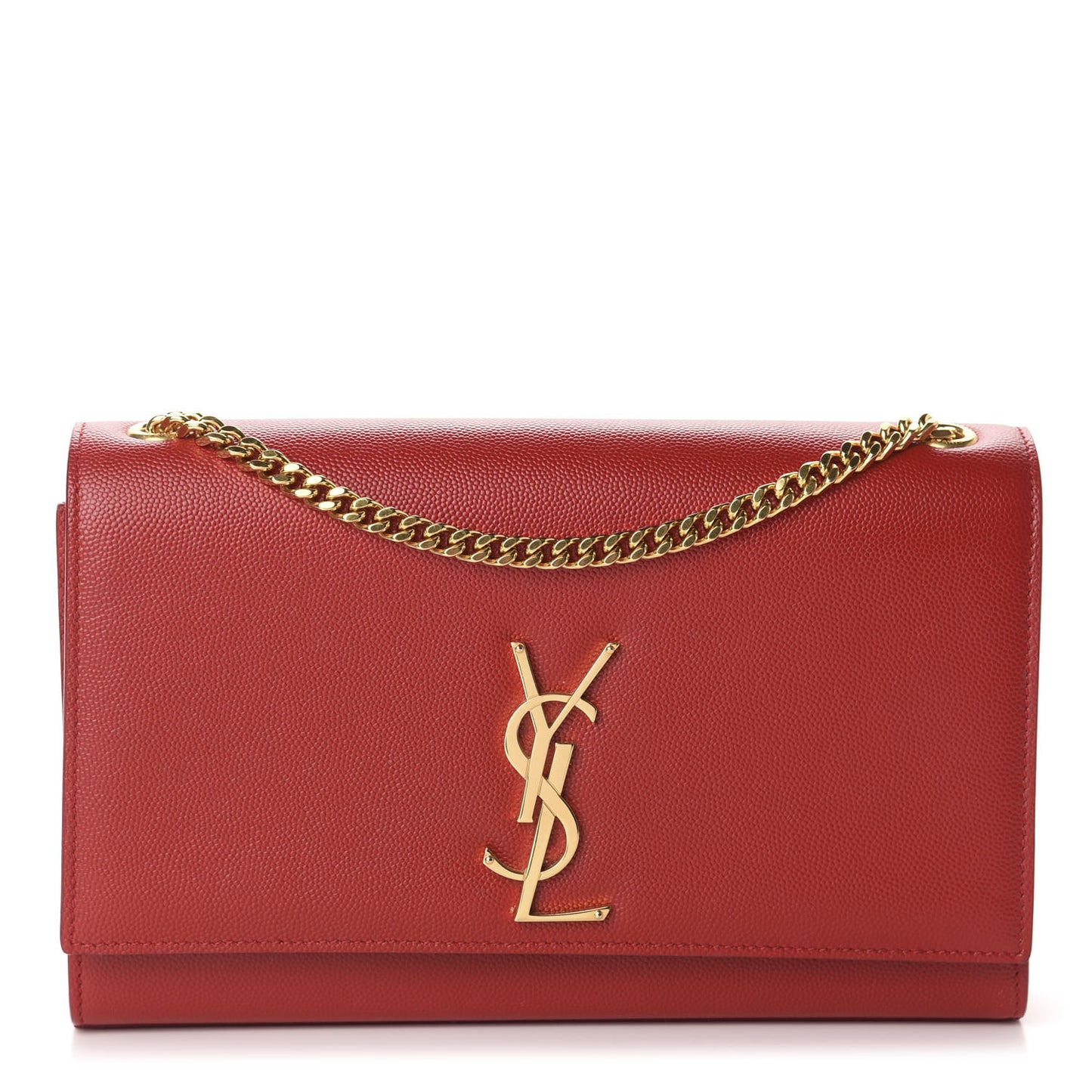 Grain De Poudre Medium Monogram Kate Satchel Red
