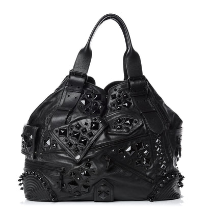 Alexander McQueen Calfskin Studded Faithful Tote Black 1 of 11