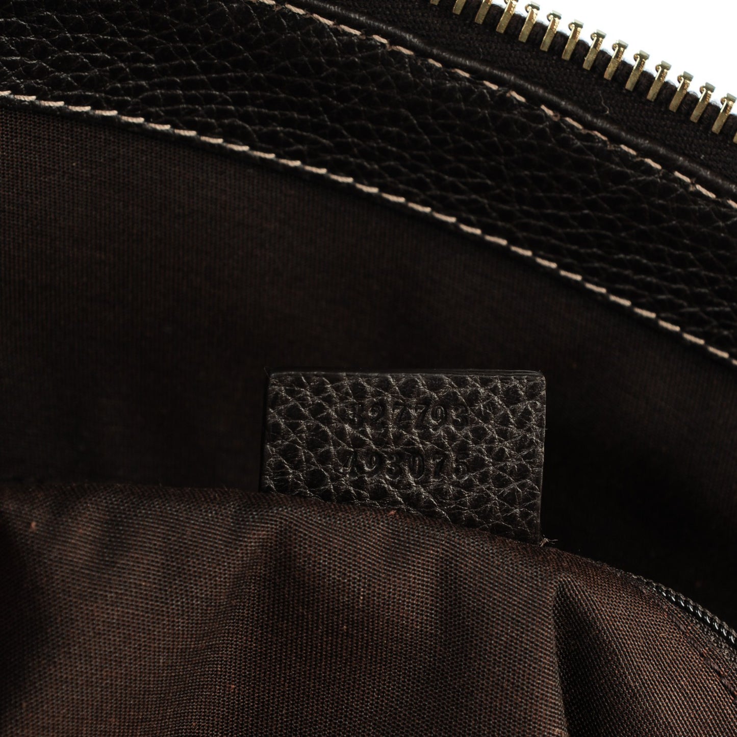 Crystal Monogram Calfskin Large Business Tote Brown