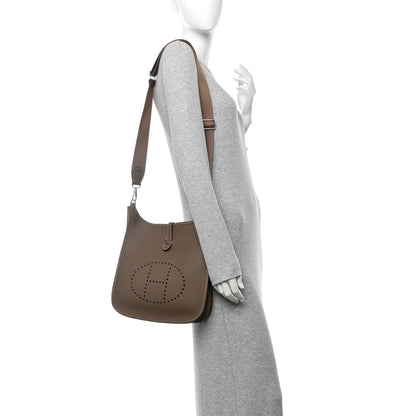 Hermes Taurillon Clemence EVELYNE III PM Etoupe 2 of 11