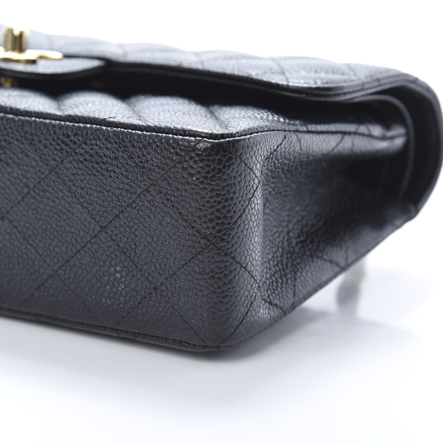 Caviar Quilted Small Double Flap Black