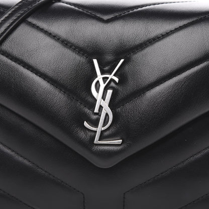 Saint Laurent Calfskin Y Quilted Monogram Toy Loulou Crossbody Bag Black 10 of 11