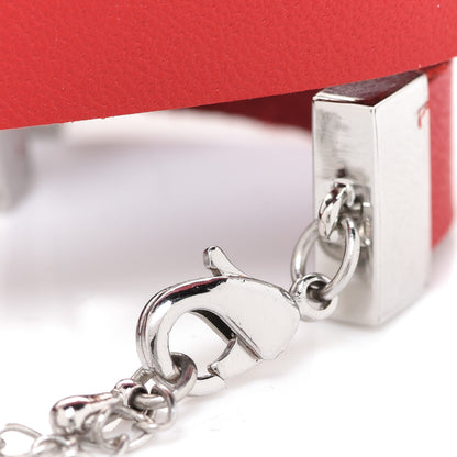 Christian Dior Calfskin Dior Heart Double Bracelet Red 4 of 5