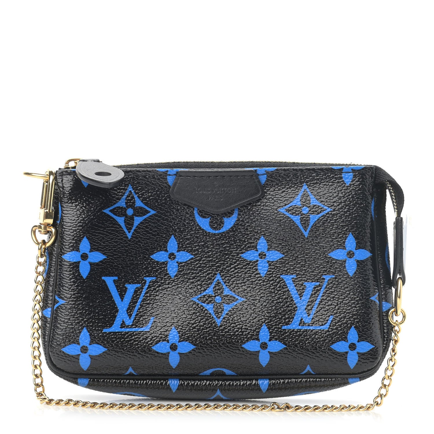Louis Vuitton Colored Monogram Mini Pochette Accessories Blue Black 1 of 8