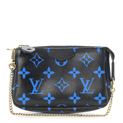 Louis Vuitton Colored Monogram Mini Pochette Accessories Blue Black 1 of 8