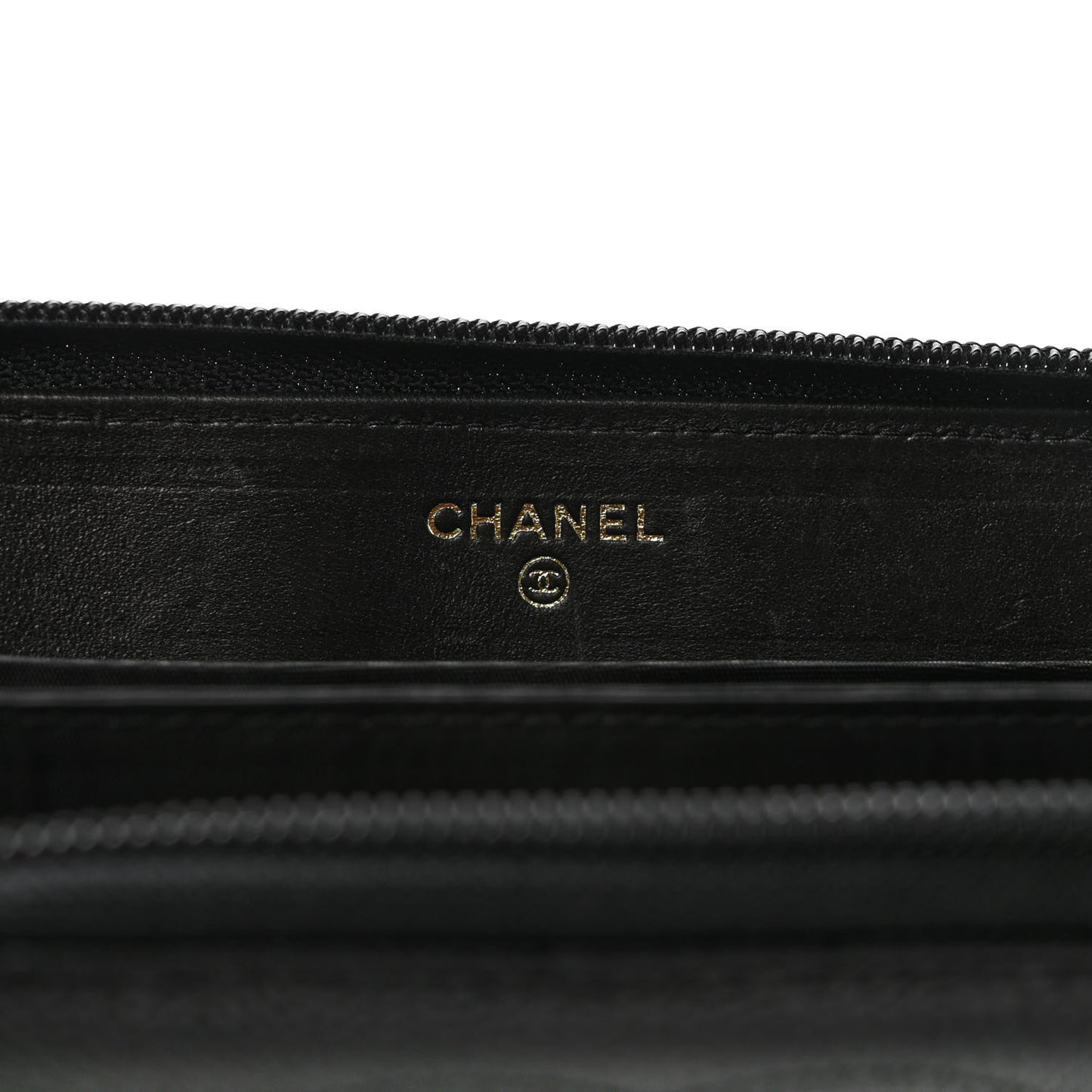 Caviar Large Timeless CC Zip Around Wallet Black