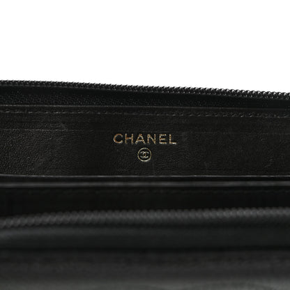Chanel Caviar Large Timeless CC Zip Around Wallet Black 6 of 7
