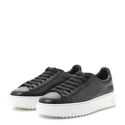 Louis Vuitton Calfskin Time Out Sneakers 37.5 Black 3 of 10