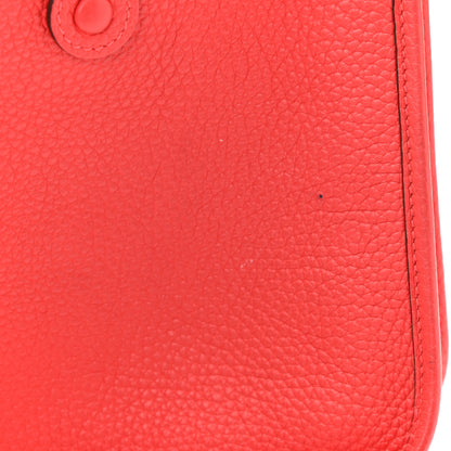 Hermes Taurillon Clemence Evelyne TPM Rouge Pivoine 11 of 12
