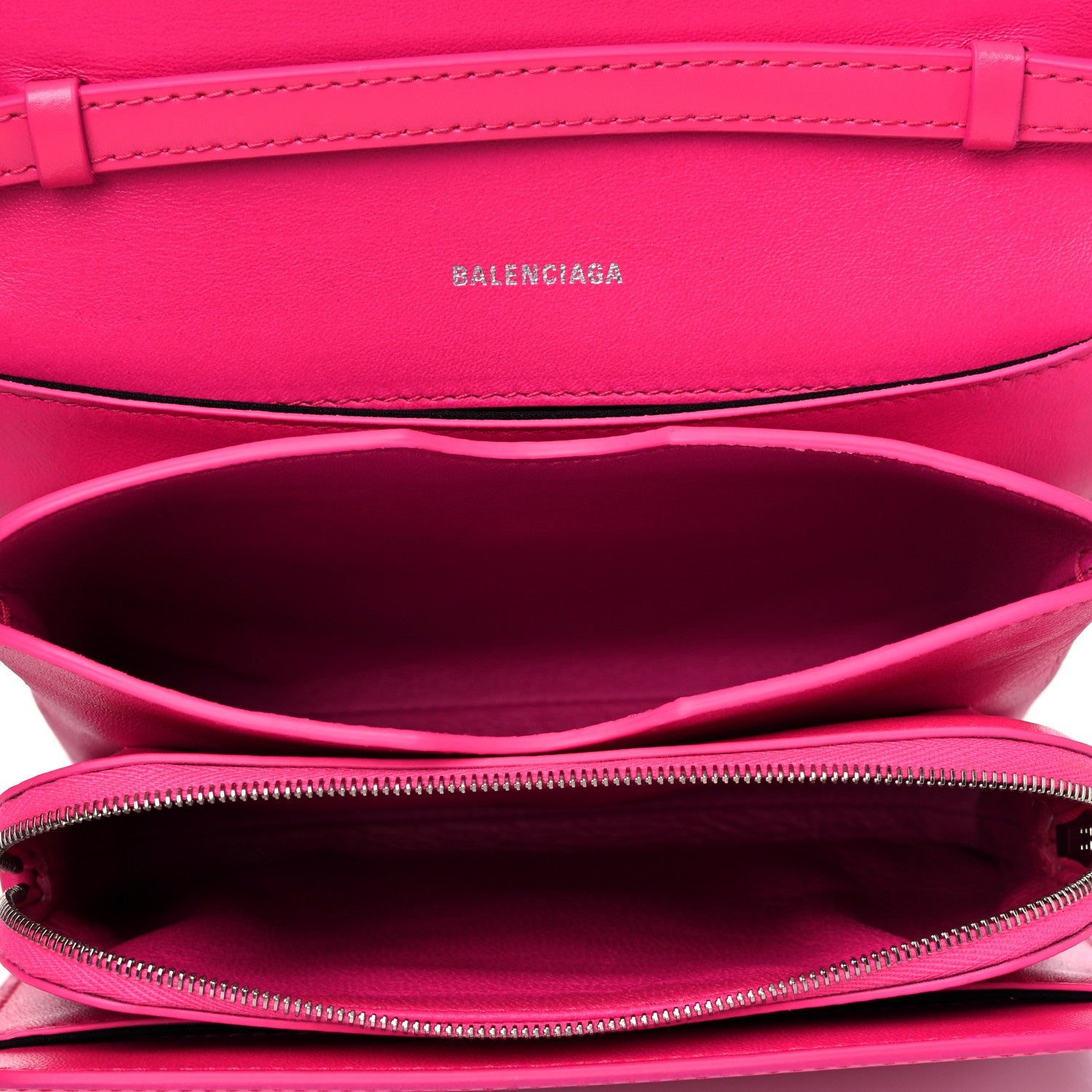 Balenciaga Shiny Box Calfskin Small B Bag Acid Fuchsia 5 of 10