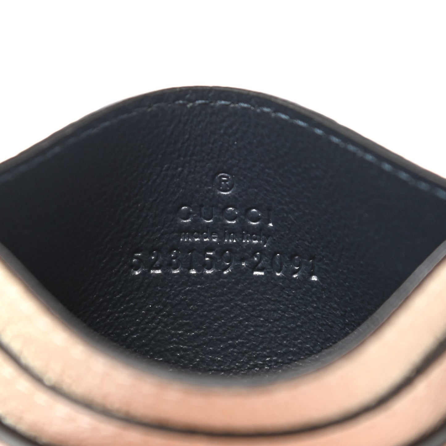 GG Supreme Monogram Textured Calfskin Web Ophidia Card Holder Beige Ebony Mystic White