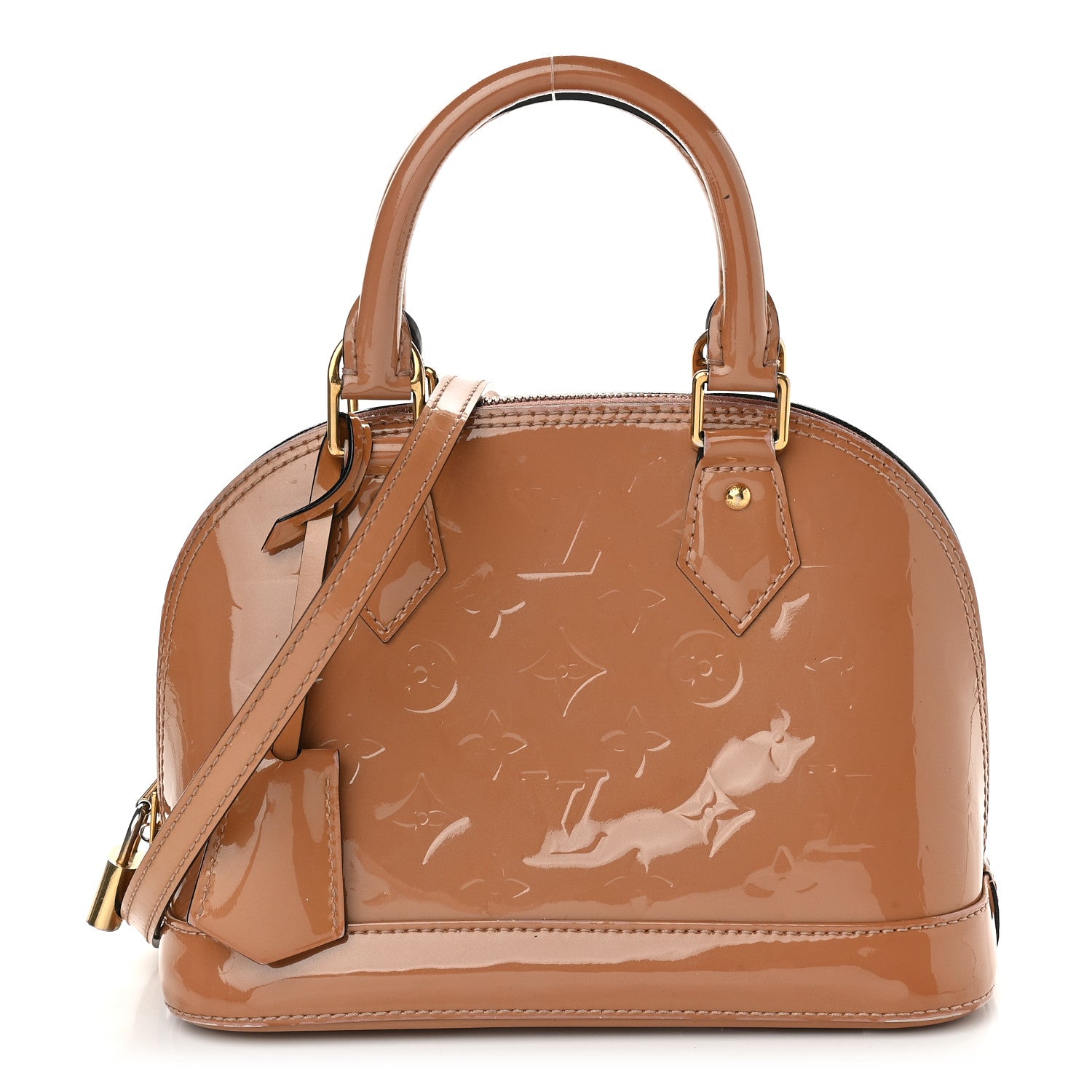 Louis Vuitton Vernis Alma BB Rose Velours 1 of 8