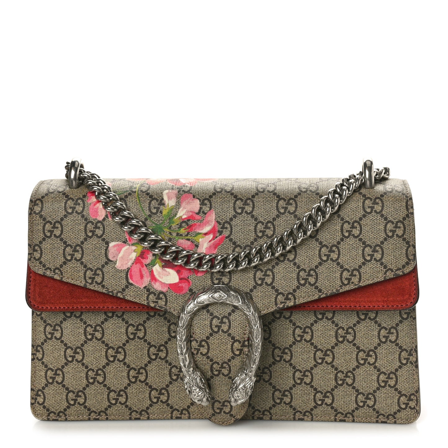 GG Supreme Monogram Blooms Small Dionysus Shoulder Bag Beige Multicolor Dry Rose