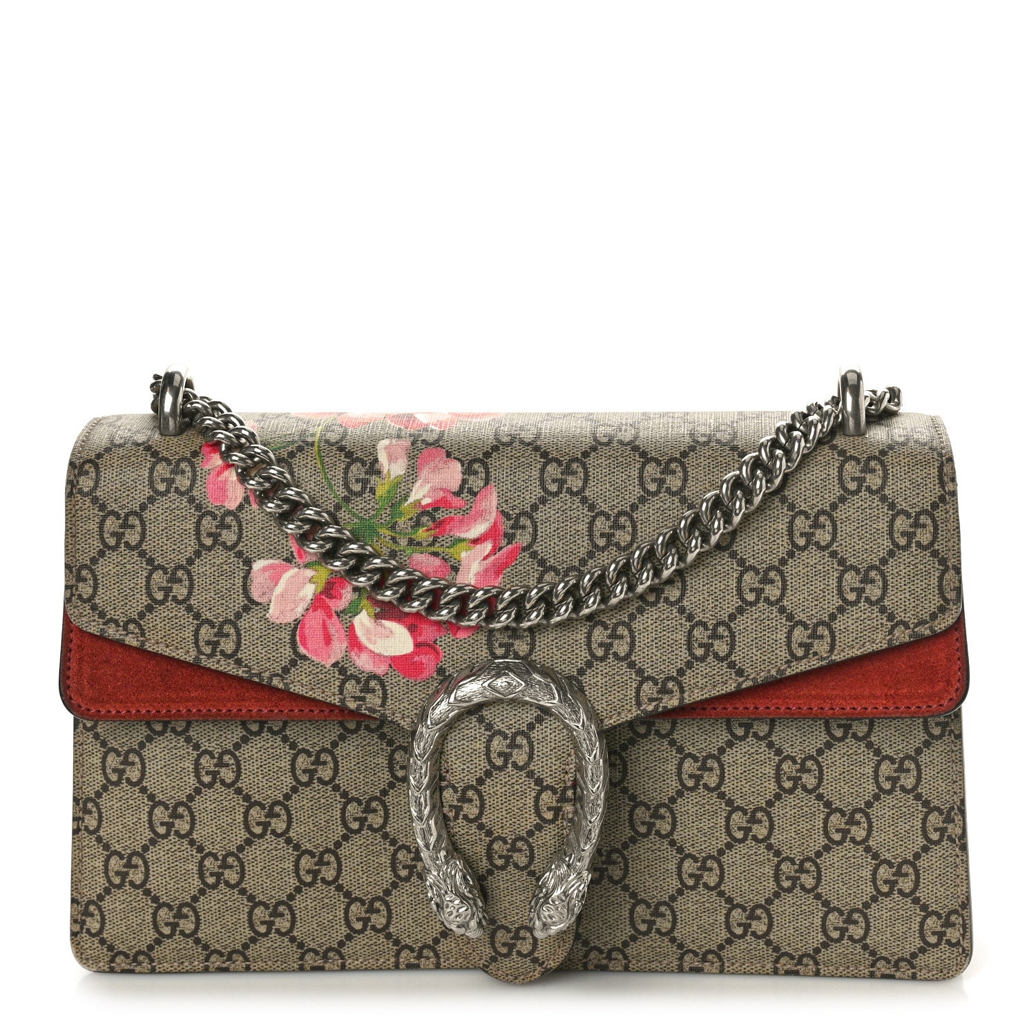 Gucci GG Supreme Monogram Blooms Small Dionysus Shoulder Bag Beige Multicolor Dry Rose 1 of 12