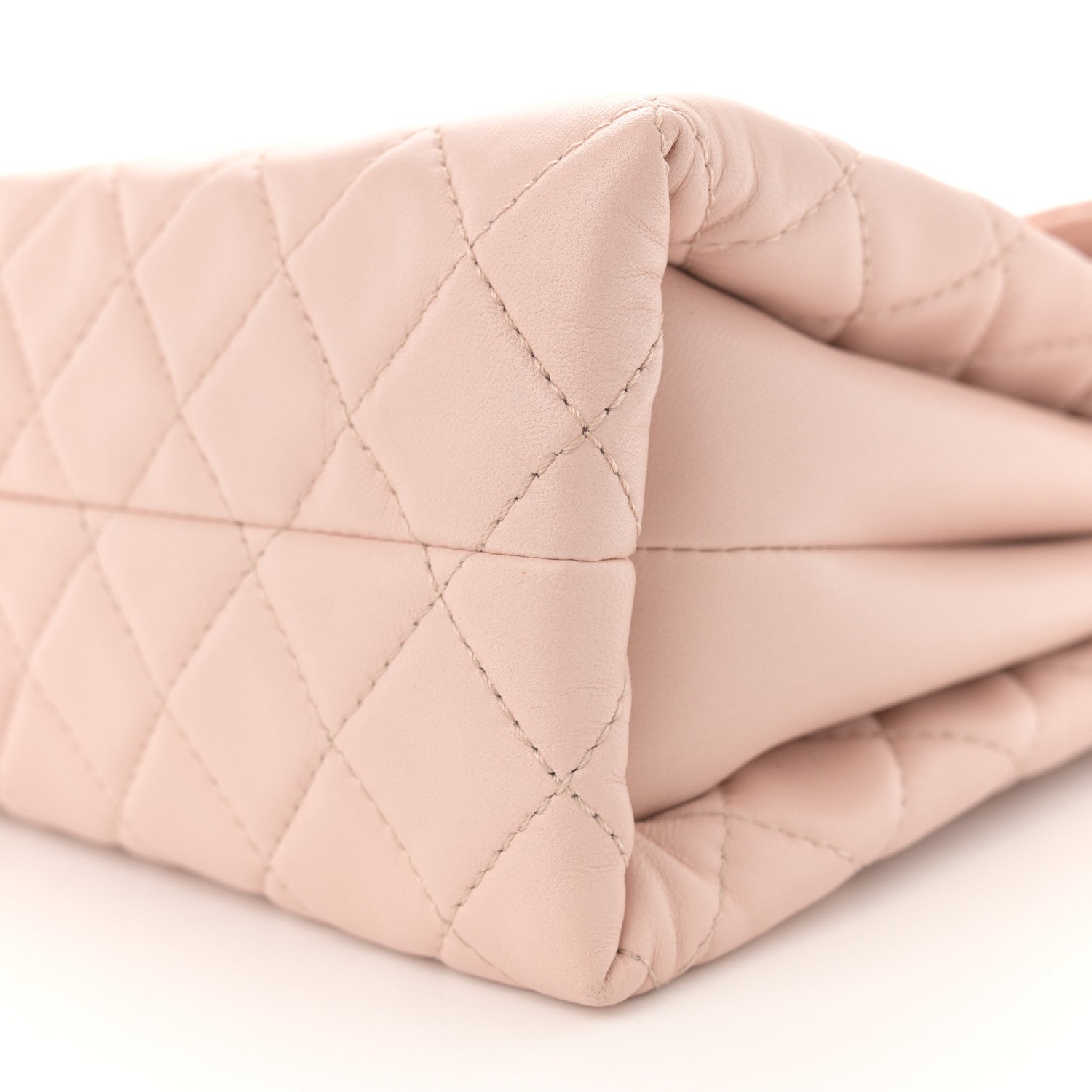 Chanel Lambskin Quilted Jumbo Chanel by 4 Flap Light Beige 10 of 13