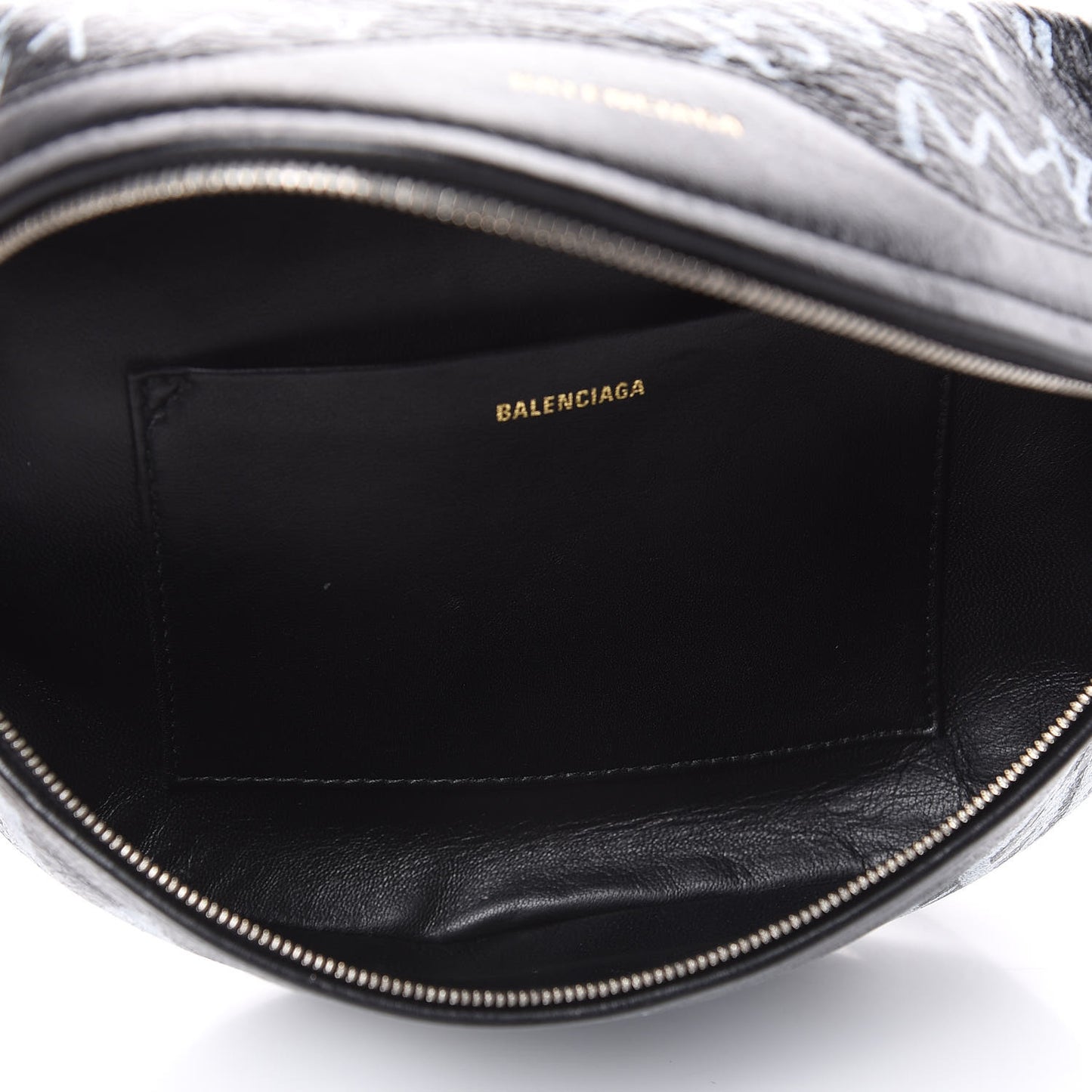 Agneau Arena Graffiti All Over XS Souvenir Belt Bag Black White