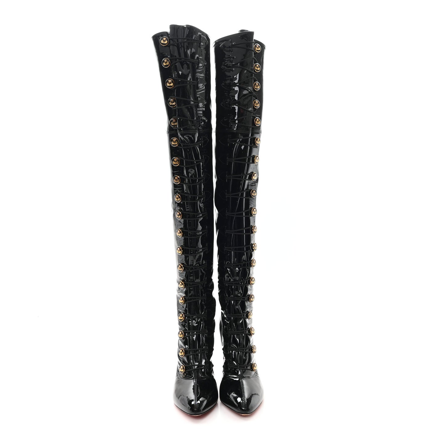Patent Alta 100 Over The Knee Boots 40 Black