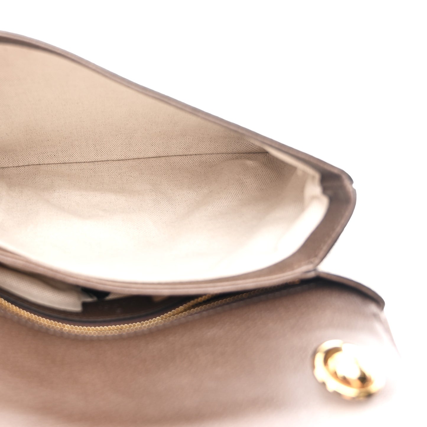 GG Supreme Monogram Textured Dollar Calfskin Web Medium Blondie Shoulder Flap Bag Beige Ebony New Acero