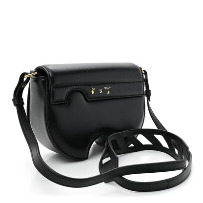 Off-White OFF WHITE Calfskin Burrow Saddle Bag Black 3 of 14