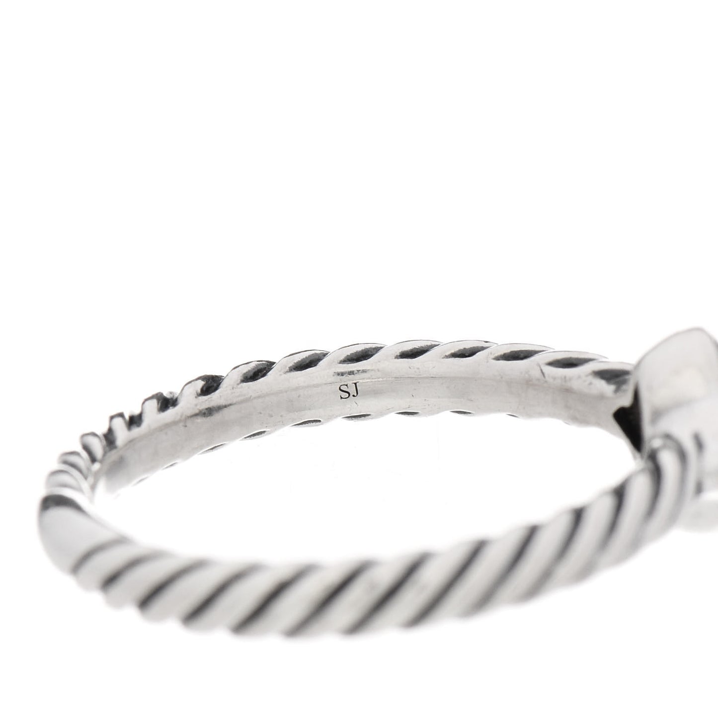 Sterling Silver Diamond Quatrefoil Ring 49 5