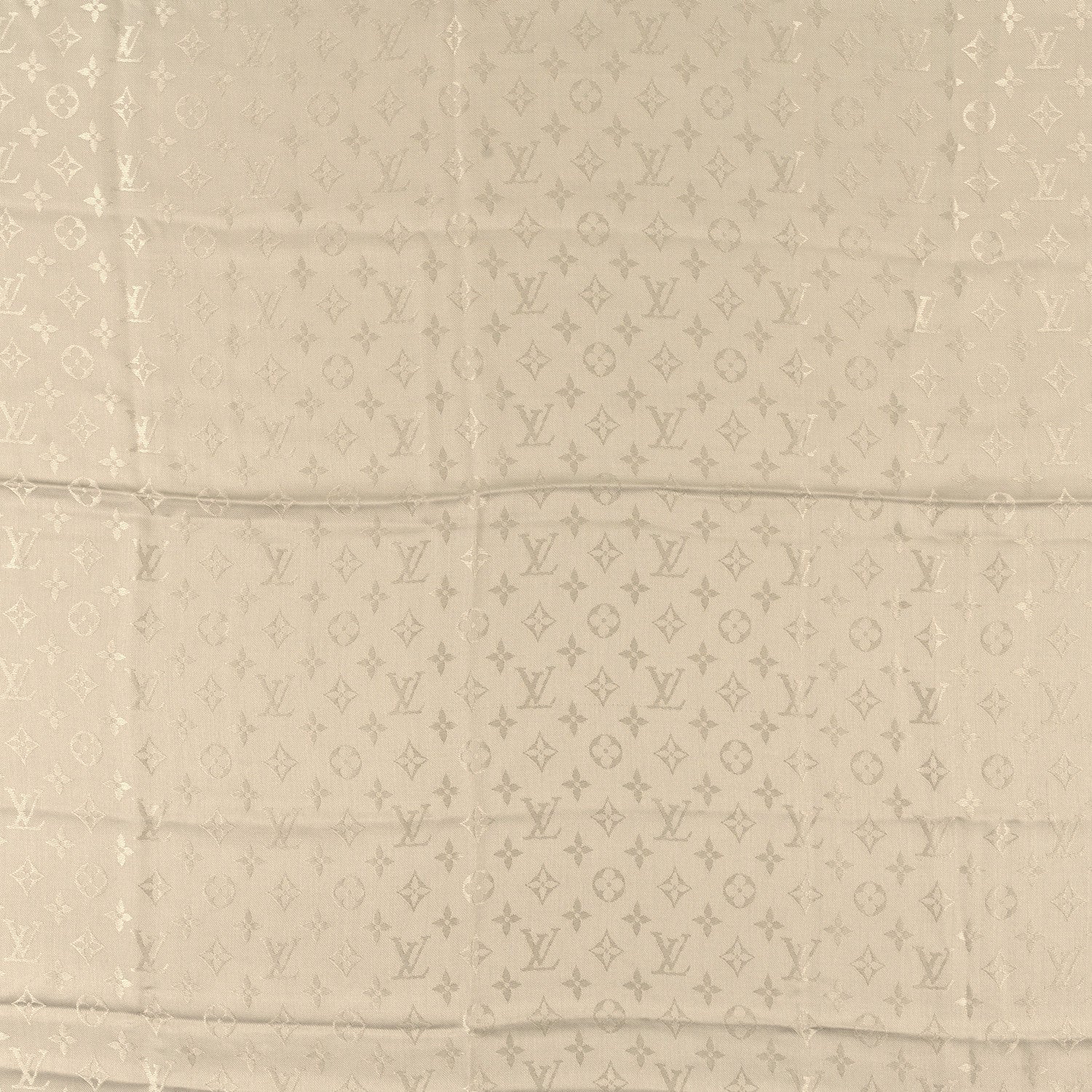 Louis Vuitton Silk Wool Monogram Shawl Sauge 2 of 4