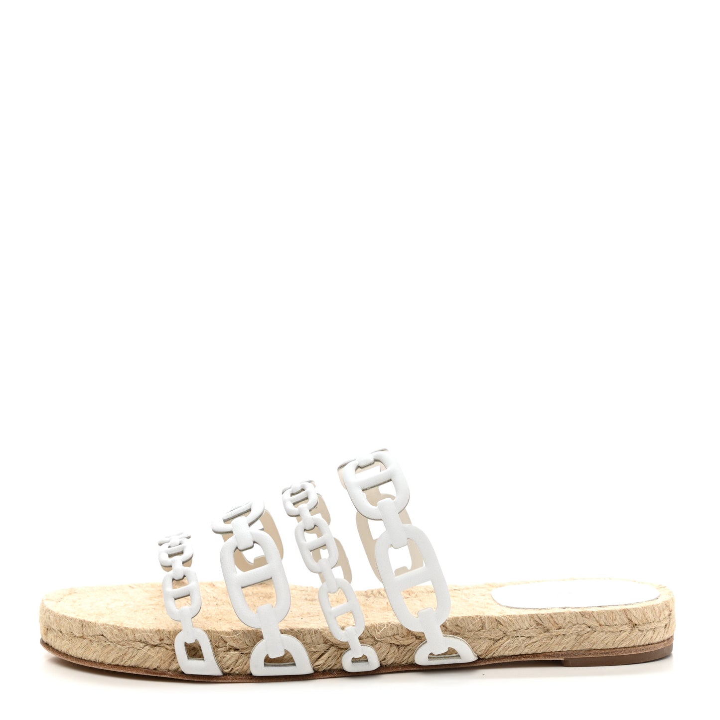 Nappa Ancone Espadrille Sandals 36 White Naturel