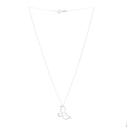 Tiffany Sterling Silver Paloma Picasso Dove Pendant Necklace 3 of 6