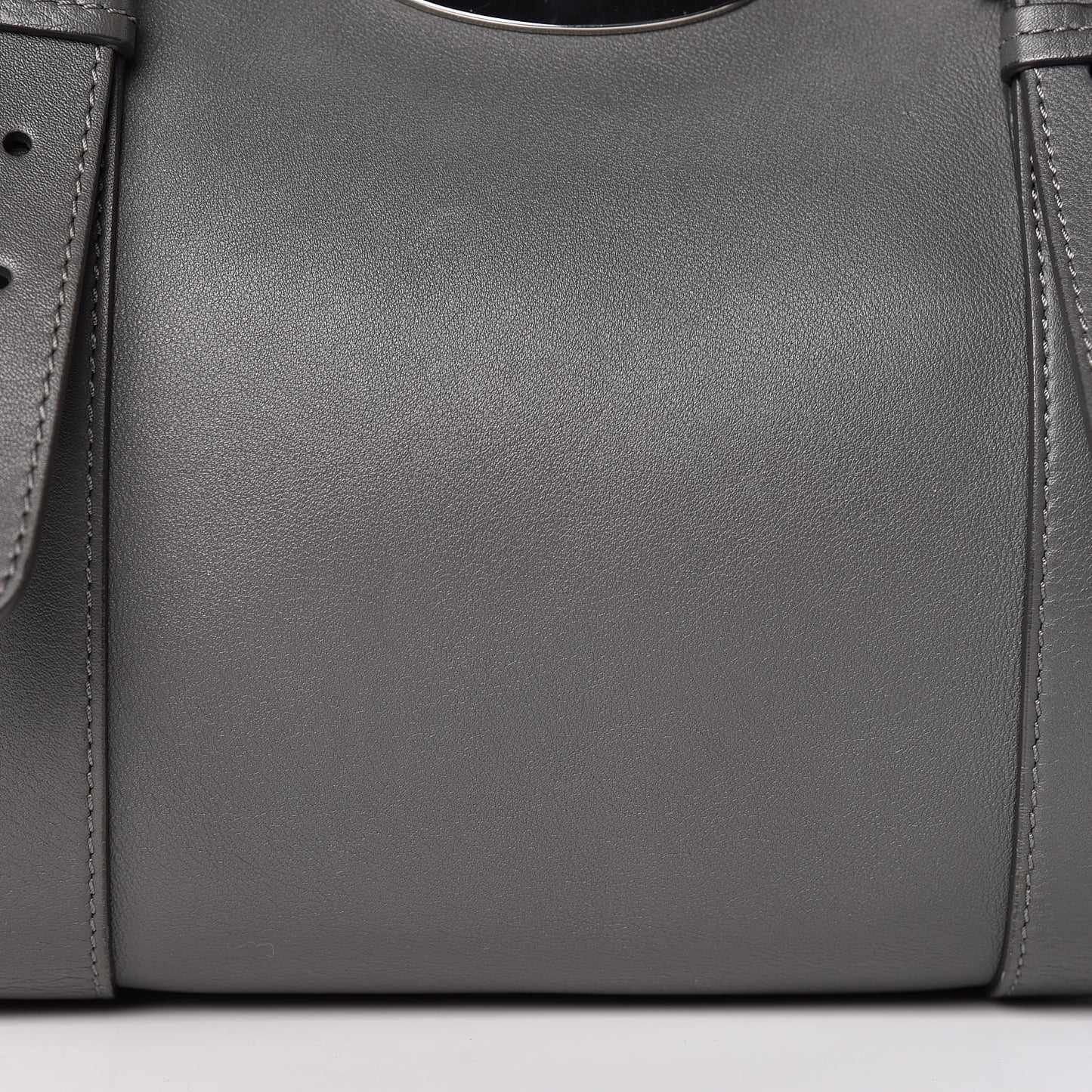 Silky Calfskin Bayswater Double Zip Tote Pavement Grey