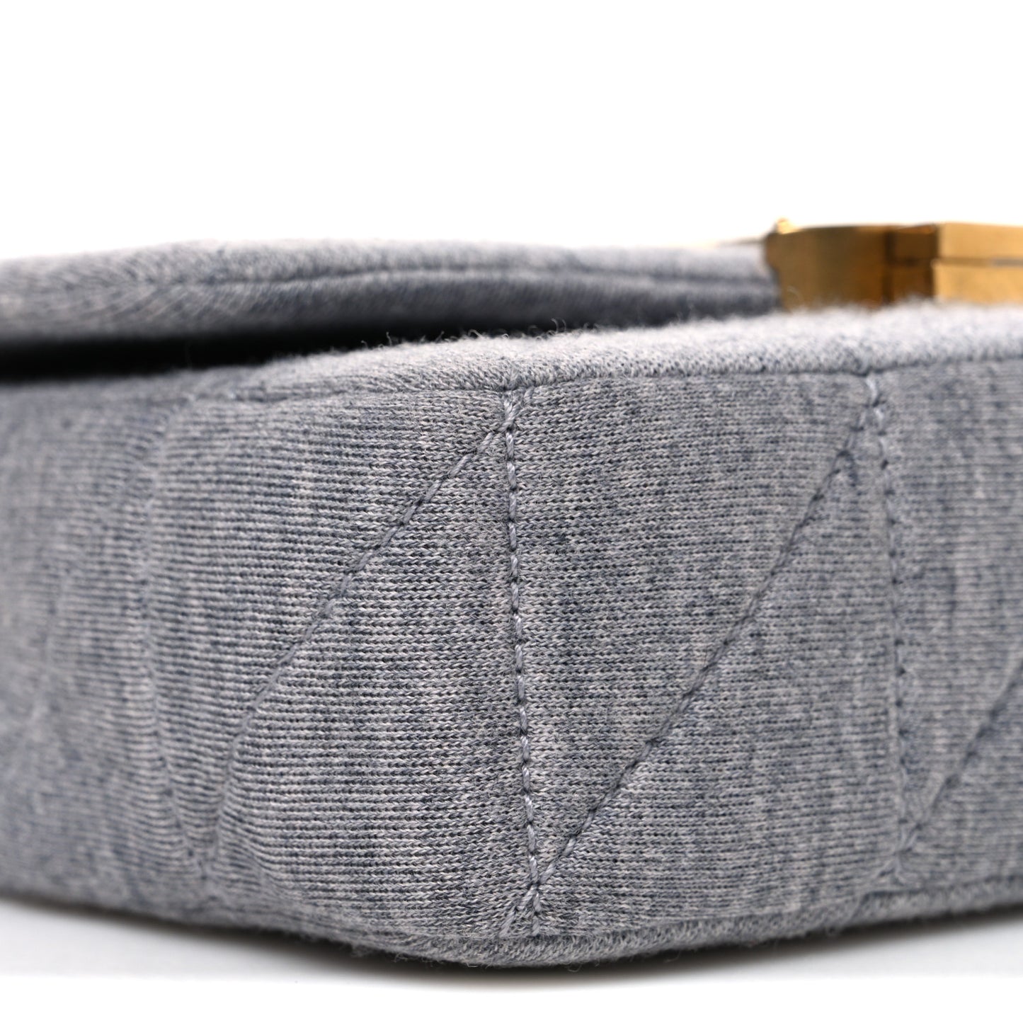 Jersey Wool Patchwork Monogram Mini Jamie Baguette Grigio