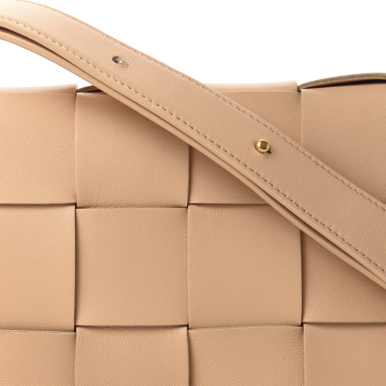 Bottega Veneta Nappa Maxi Intreccio Cassette Bag Almond 9 of 9