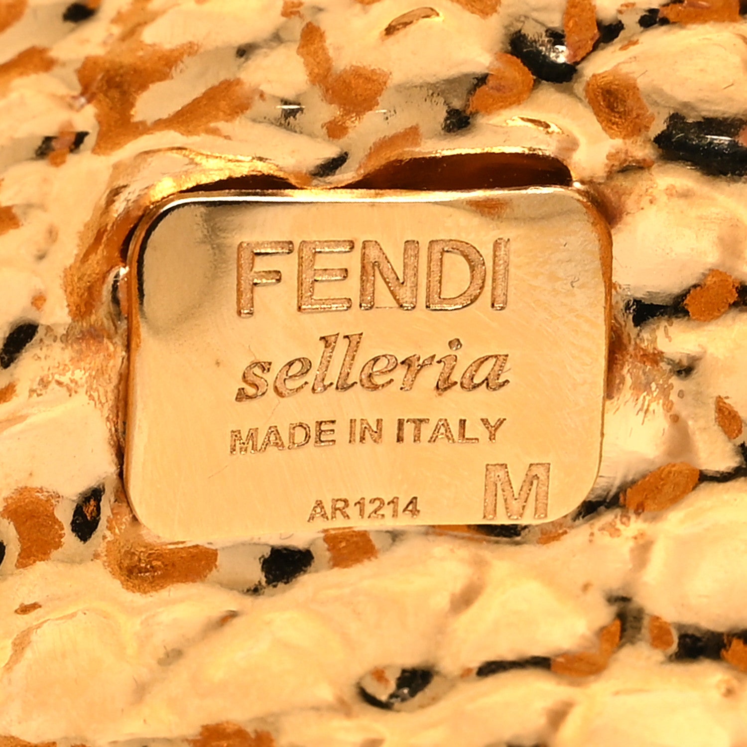 Fendi Metal Selleri Cuff Bracelet Gold 4 of 4