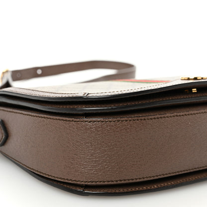 Gucci GG Supreme Monogram Web Small Ophidia Flap Messenger Bag Brown 9 of 13