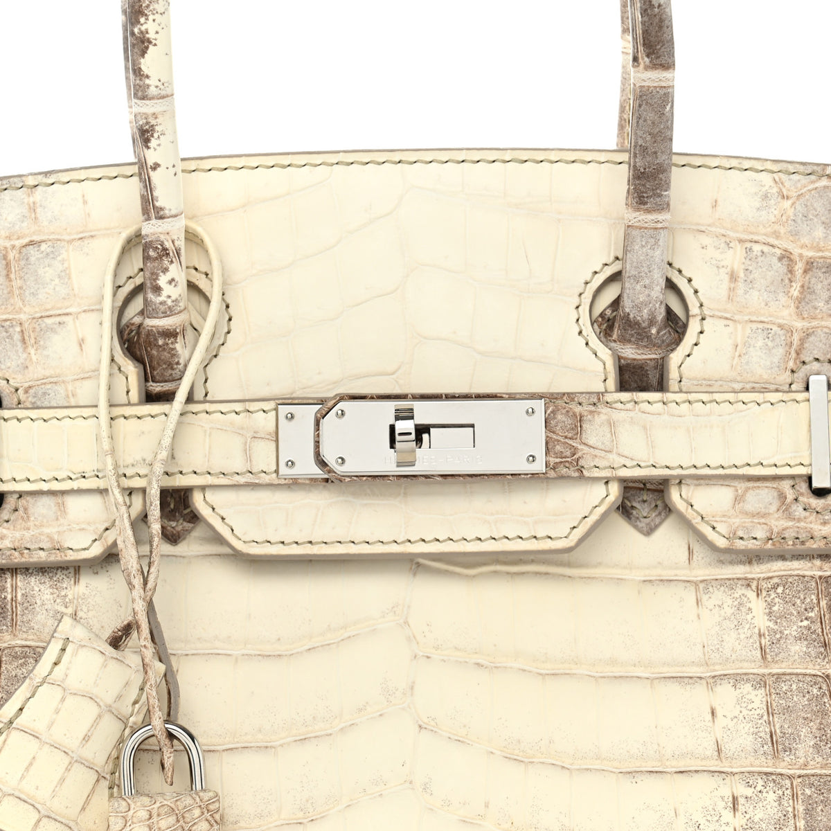 Matte Niloticus Crocodile Himalaya Birkin 30 Blanc