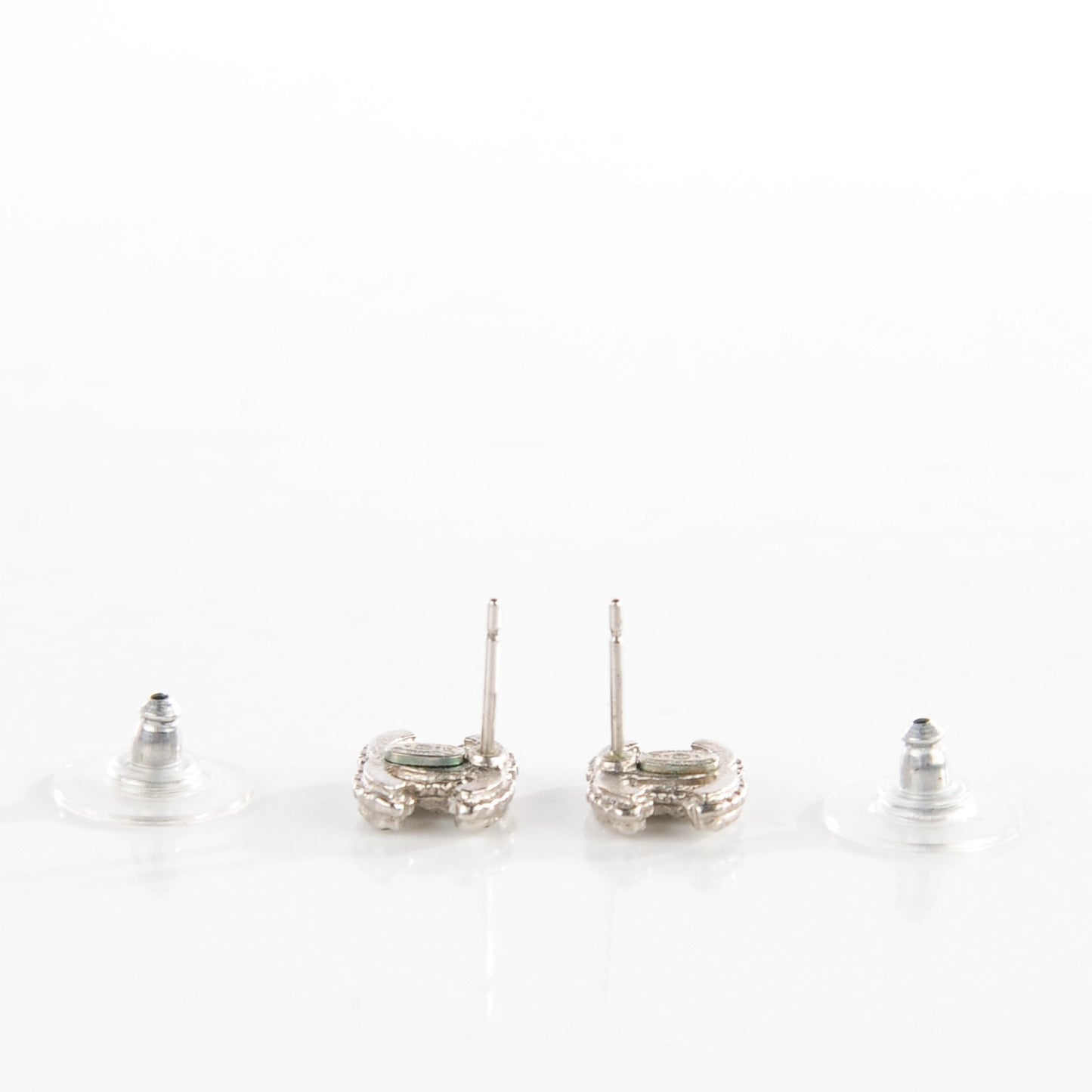 Crystal Timeless CC Earrings Silver
