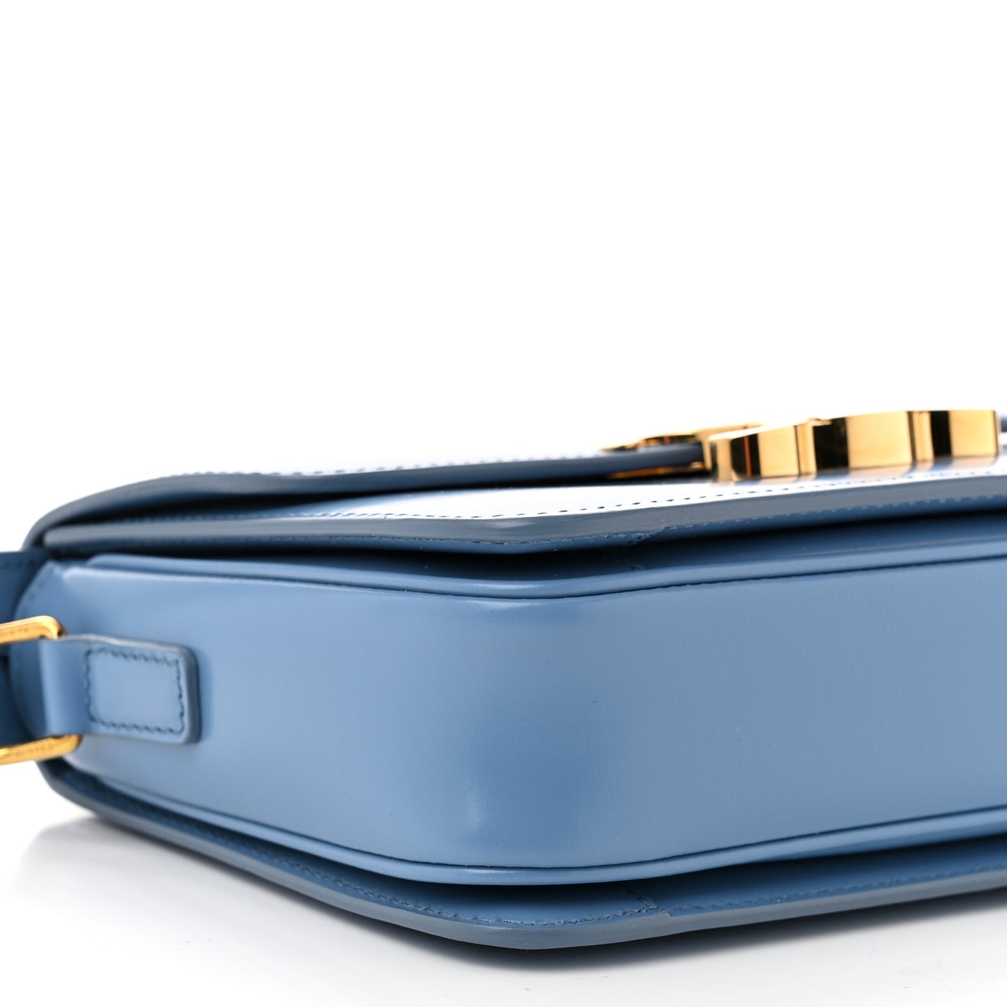 Shiny Calfskin Teen Triomphe Azure