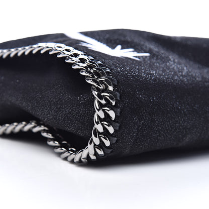 Stella McCartney Shaggy Deer Embroidered Palm Tree Mini Falabella Tote Black 8 of 10