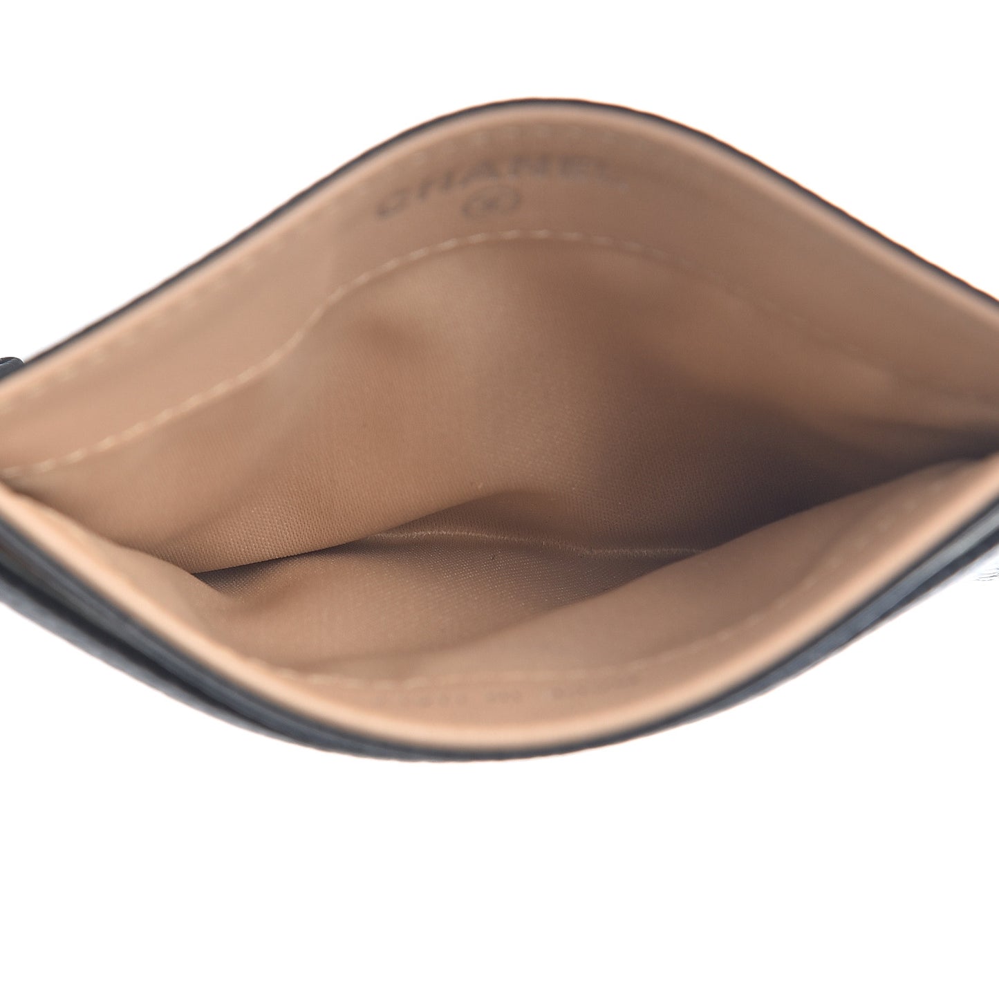 Calfskin CC Button Card Holder Black