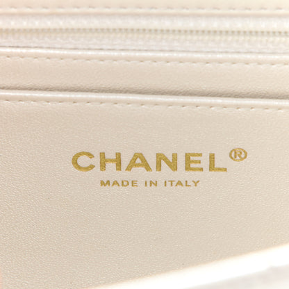 Chanel Iridescent Calfskin Quilted Mini Rectangular Flap White 6 of 9